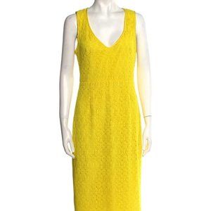 Diane von Furstenberg Yellow Sheath Dress Size 8